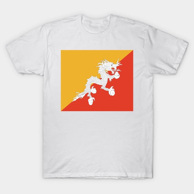 Bhutan flag T-Shirt by flag for all